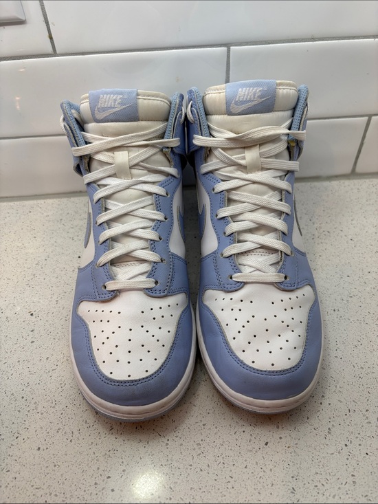 Nike Shoes - Nike High-Top Sneakers in White and Light Blue